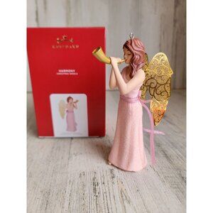 Hallmark Harmony Christmas‎ angels horn ornament Xmas